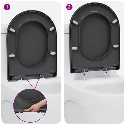 Quick Release Toilet suitable for Seat Anthracite