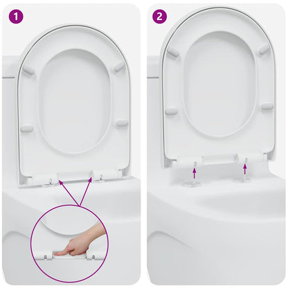 Quick Release Toilet suitable for Seat White 46.2 x 36 x 4.3 cm