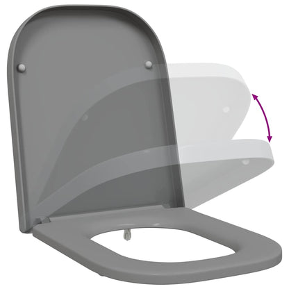 Quick Release Toilet suitable for Seat Grey 44.5 x 35 x 3.6 cm