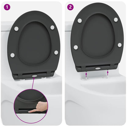 Quick Release Toilet suitable for Seat Anthracite