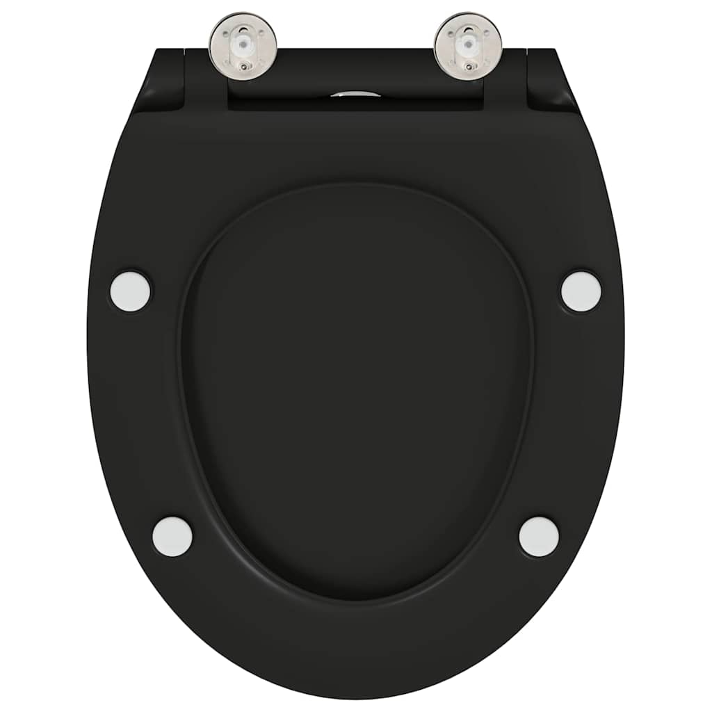 Quick Release Toilet suitable for Seat Black 45.5 x 37.5 x 3.8 cm Duroplast