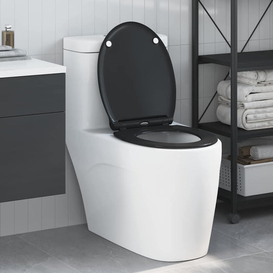 Quick Release Toilet suitable for Seat Black 45.5 x 37.5 x 3.8 cm Duroplast