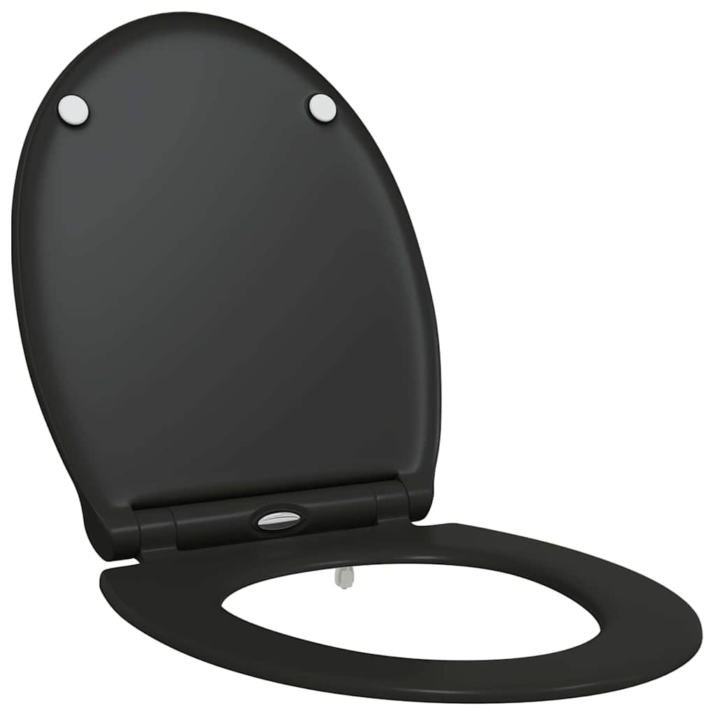 Quick Release Toilet suitable for Seat Black 45.5 x 37.5 x 3.8 cm Duroplast