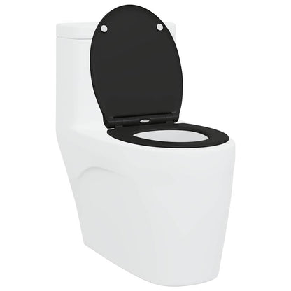 Quick Release Toilet suitable for Seat Black 45.5 x 37.5 x 3.8 cm Duroplast