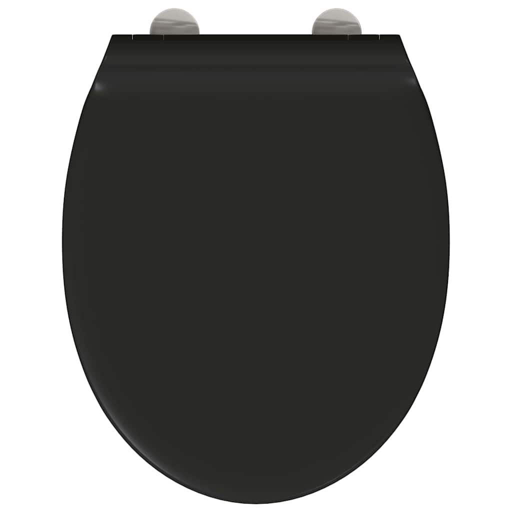Quick Release Toilet suitable for Seat Black 45.5 x 37.5 x 3.8 cm Duroplast