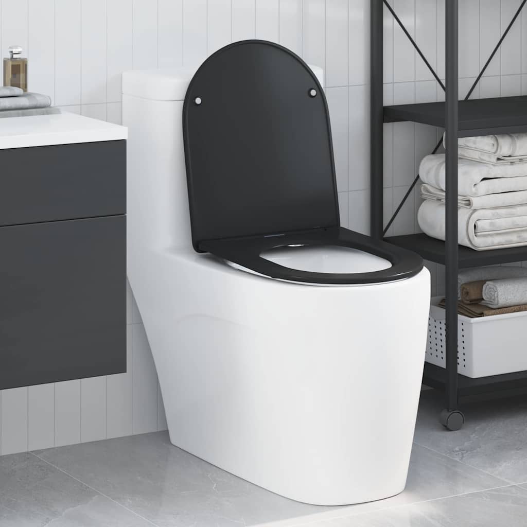 Quick Release Toilet suitable for Seat Black 44 x 36.4 x 3.4 cm
