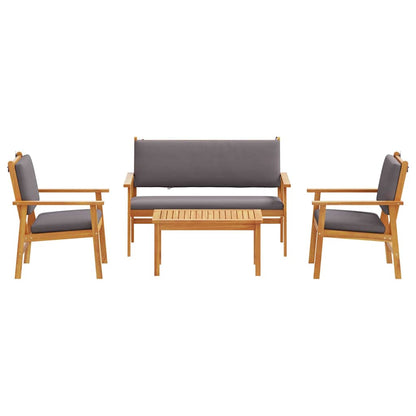 Garden Sofa Set 4 pcs Brown 75 x 45 x 38cm Solid Acacia wood