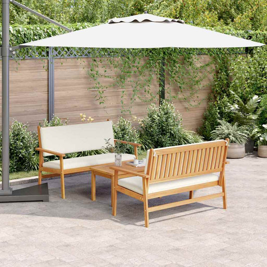 Garden Sofa Set 3 pcs Brown 75 x 45 x 38cm Solid Acacia wood