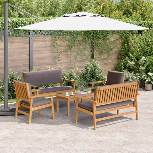 Garden Sofa Set 5 pcs Brown 75 x 45 x 38cm Solid Acacia wood