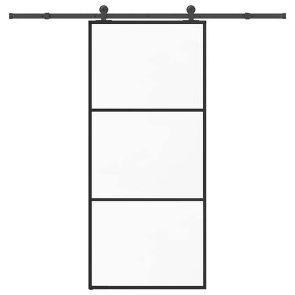 Sliding Door with Hardware Set 90x205 cm ESG Glass&Aluminium