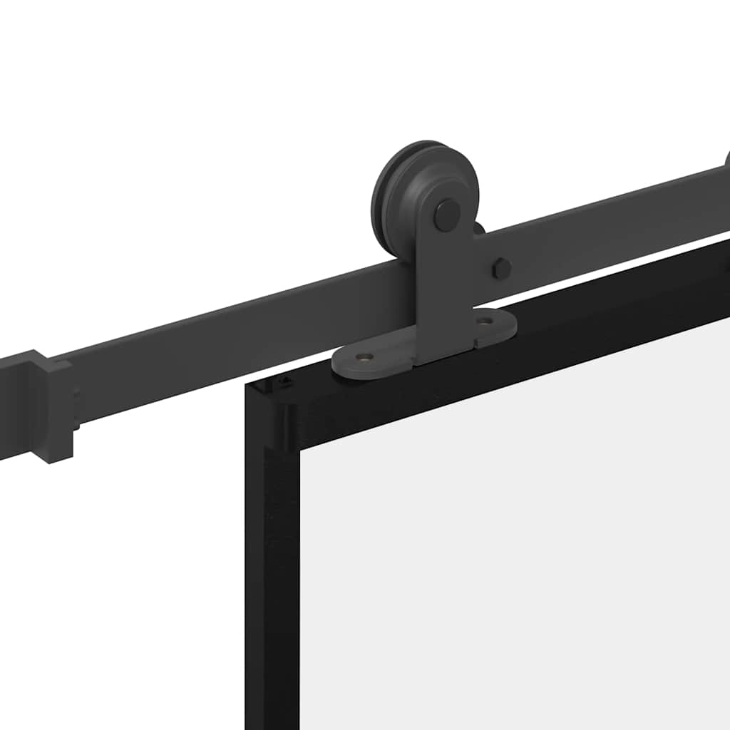 Sliding Door with Hardware Set 90x205 cm ESG Glass&Aluminium