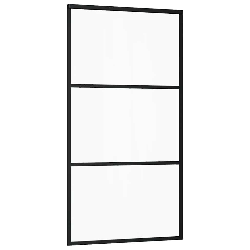 Sliding Door with Hardware Set 102x205 cm ESG Glass&Aluminium