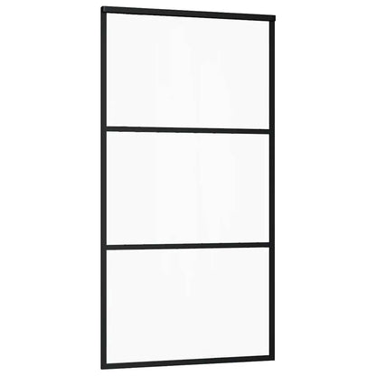 Sliding Door with Hardware Set 102x205 cm ESG Glass&Aluminium