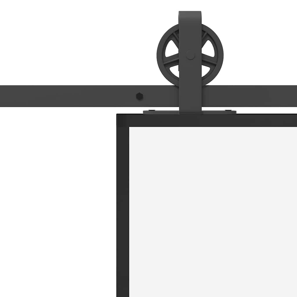 Sliding Door with Hardware Set 102x205 cm ESG Glass&Aluminium
