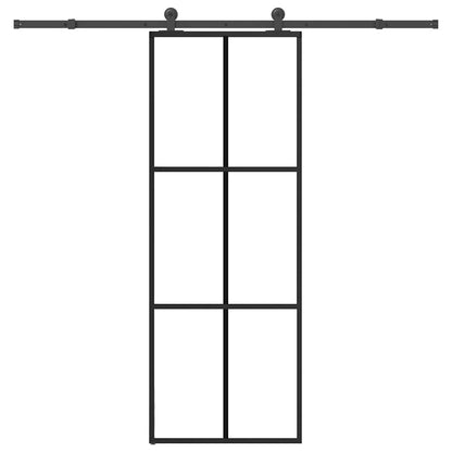 Sliding Door with Hardware Set 76x205 cm ESG Glass&Aluminium