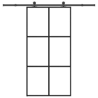 Sliding Door with Hardware Set 102x205 cm ESG Glass&Aluminium