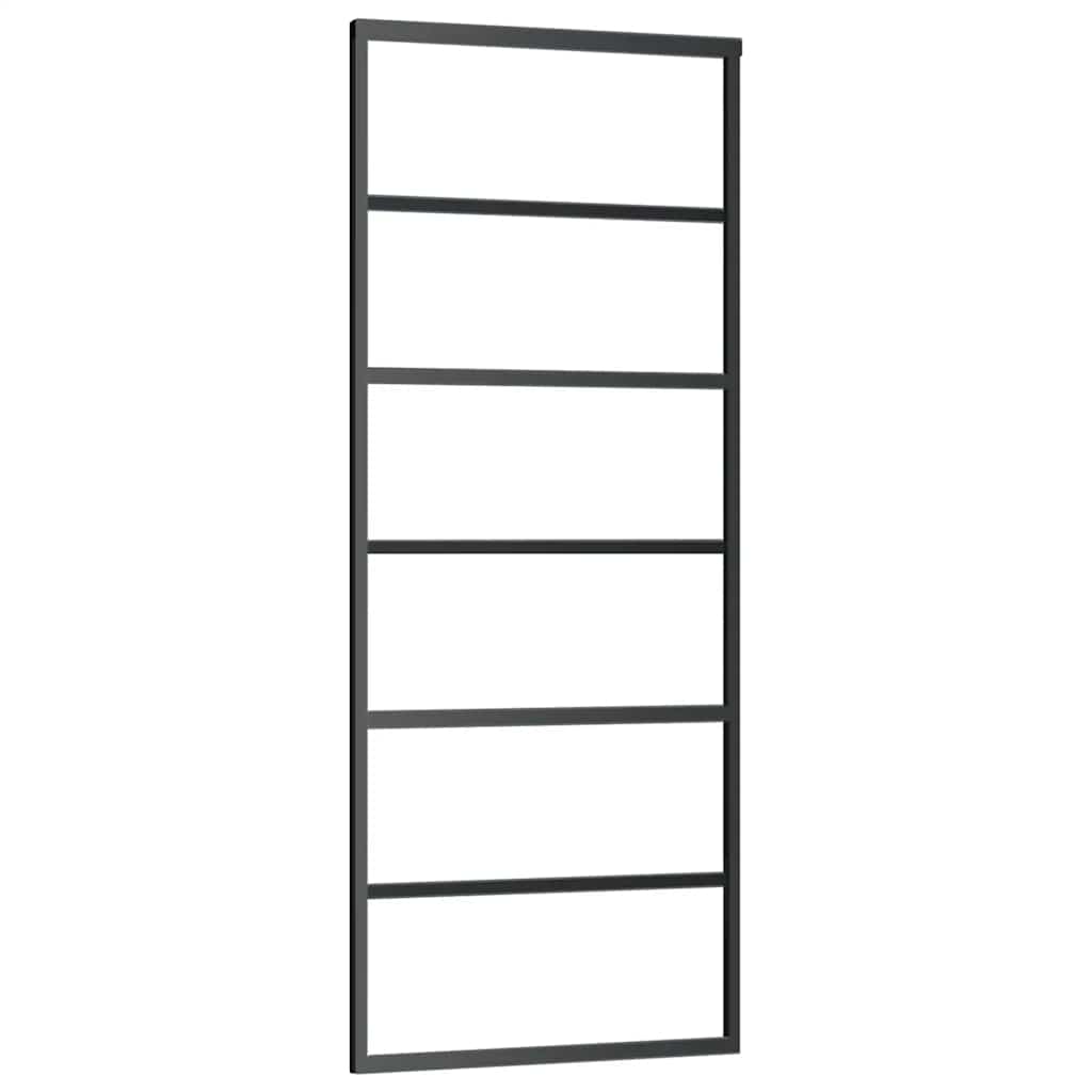 Sliding Door with Hardware Set 76x205 cm ESG Glass&Aluminium