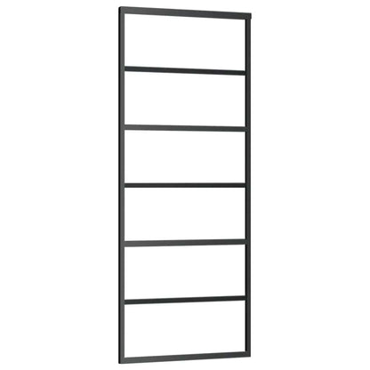 Sliding Door with Hardware Set 76x205 cm ESG Glass&Aluminium