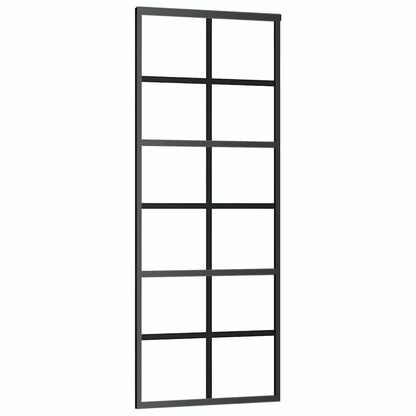 Sliding Door with Hardware Set 76x205 cm ESG Glass&Aluminium