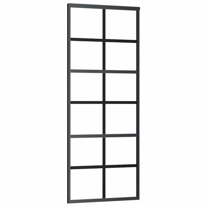 Sliding Door with Hardware Set 76x205 cm ESG Glass&Aluminium