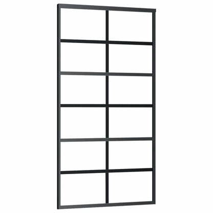 Sliding Door with Hardware Set 102x205 cm ESG Glass&Aluminium