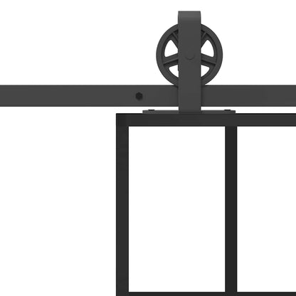 Sliding Door with Hardware Set 76x205 cm ESG Glass&Aluminium