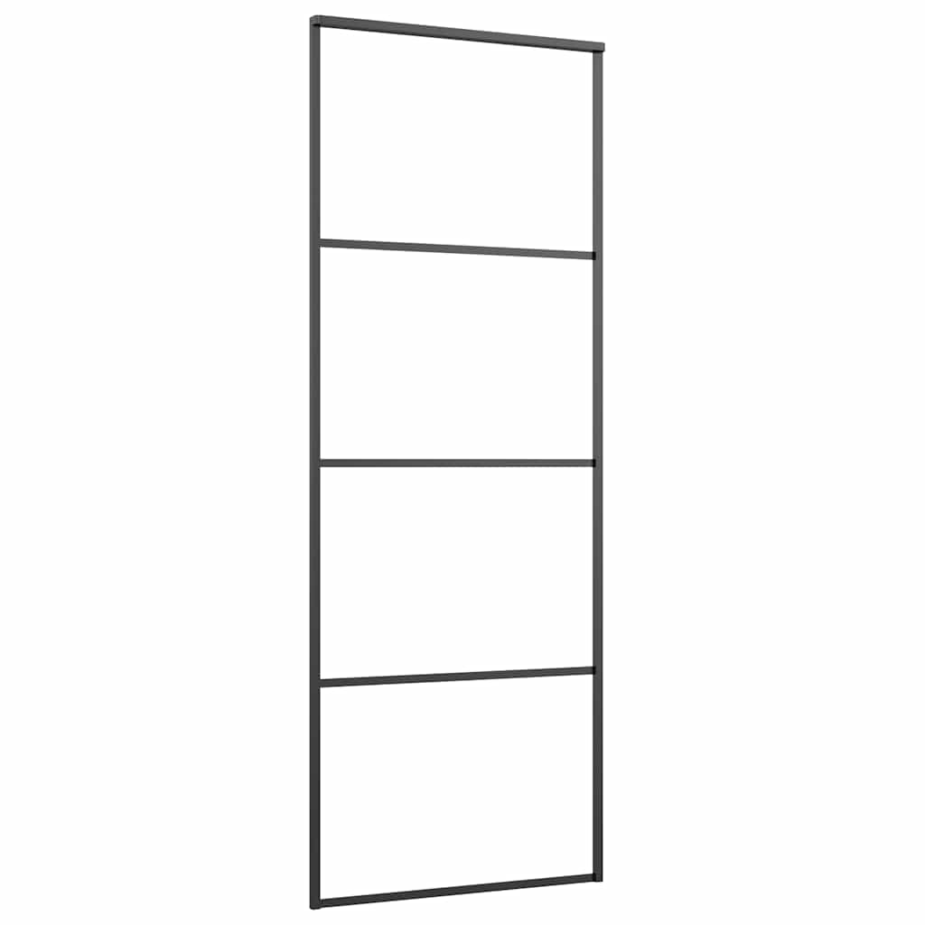 Sliding Door with Hardware Set 76x205 cm ESG Glass&Aluminium