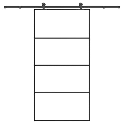 Sliding Door with Hardware Set 102.5x205 cm ESG Glass&Aluminium