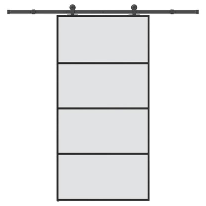 Sliding Door with Hardware Set 102.5x205 cm ESG Glass&Aluminium