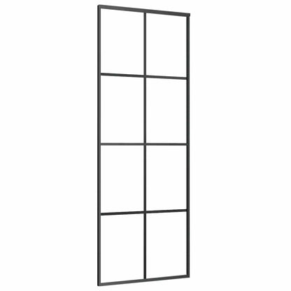 Sliding Door with Hardware Set 76x205 cm ESG Glass&Aluminium