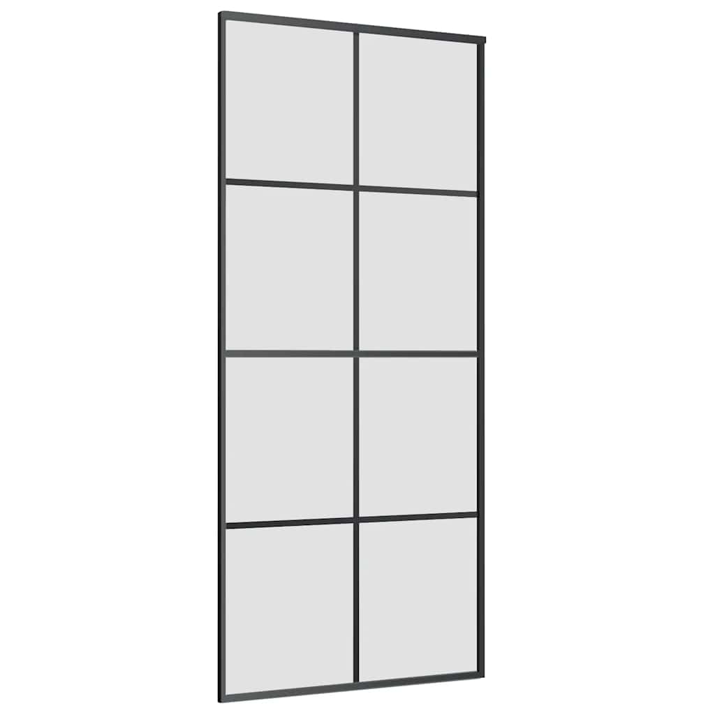 Sliding Door with Hardware Set 90x205 cm ESG Glass&Aluminium