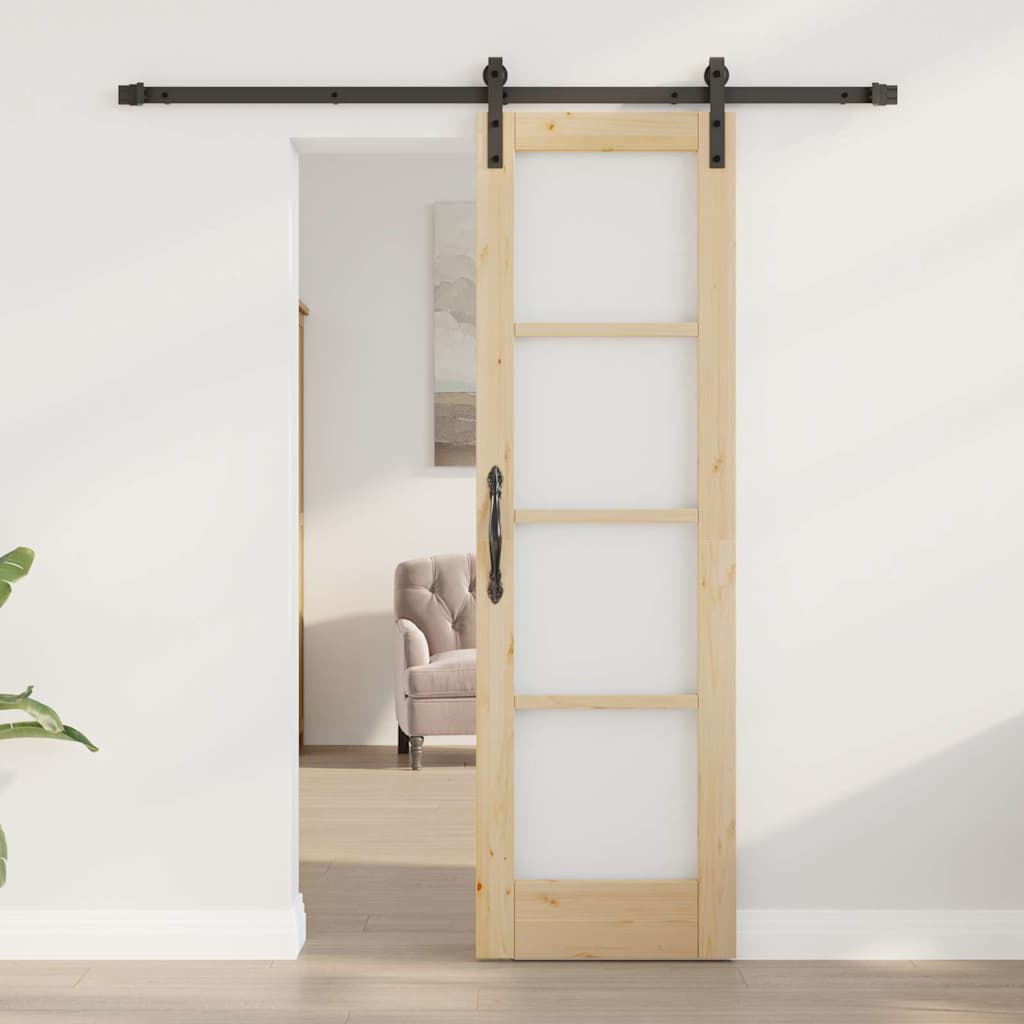 Sliding Door ORKDAL Brown 61 x 198.5 cm Solid Pine wood