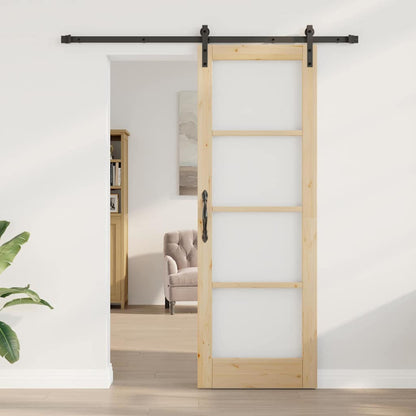 Sliding Door ORKDAL Brown 73.5 x 211 cm Solid Pine wood