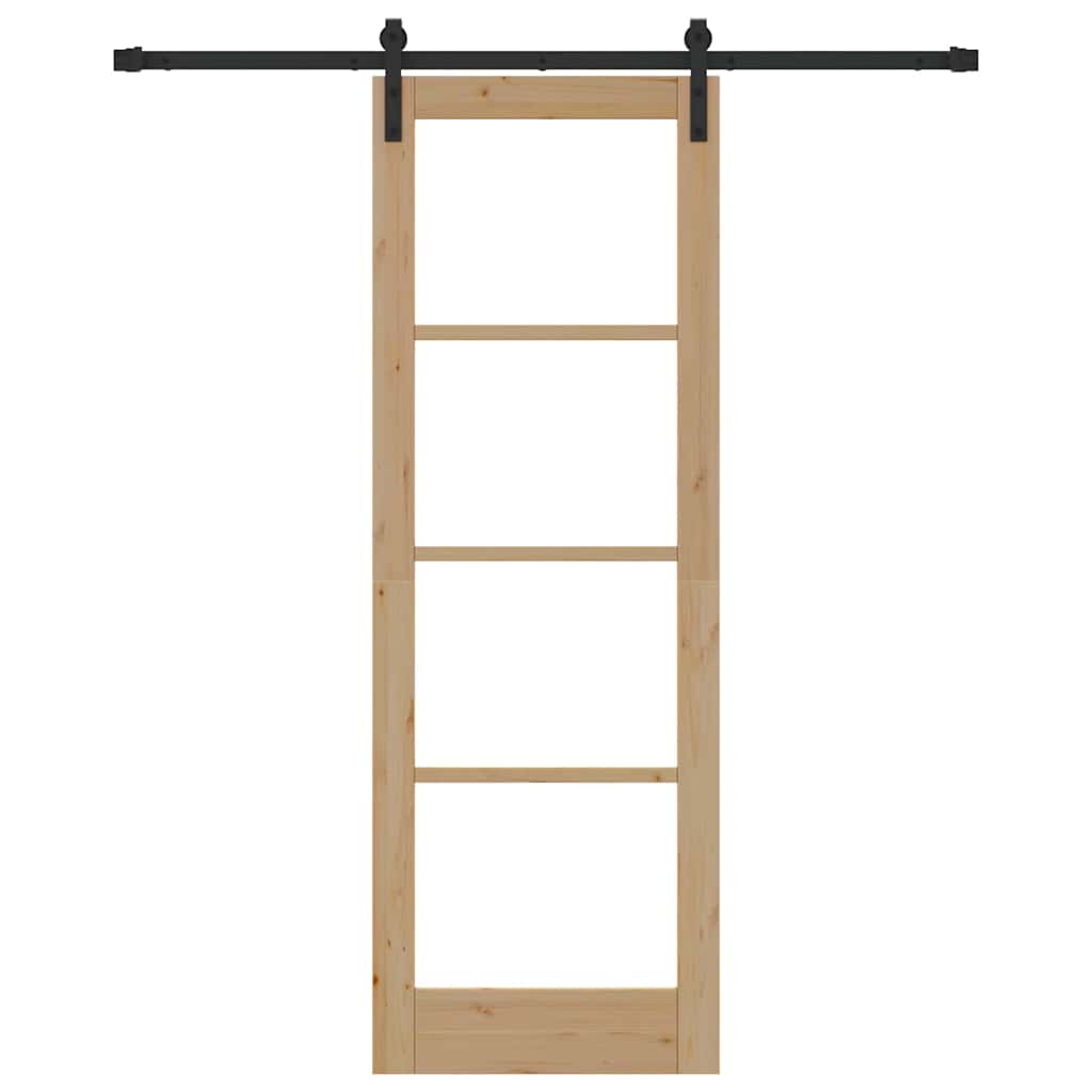 Sliding Door ORKDAL Brown 73.5 x 211 cm Solid Pine wood