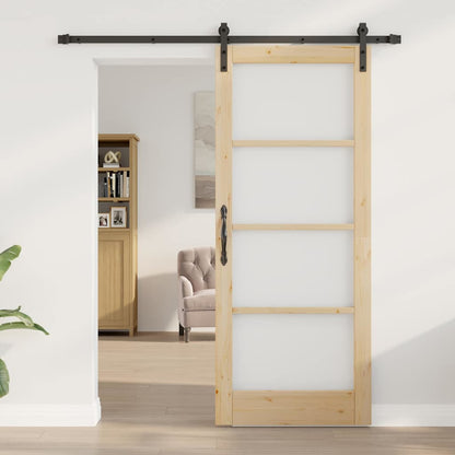 Sliding Door ORKDAL Brown 83 x 202 cm Solid Pine wood