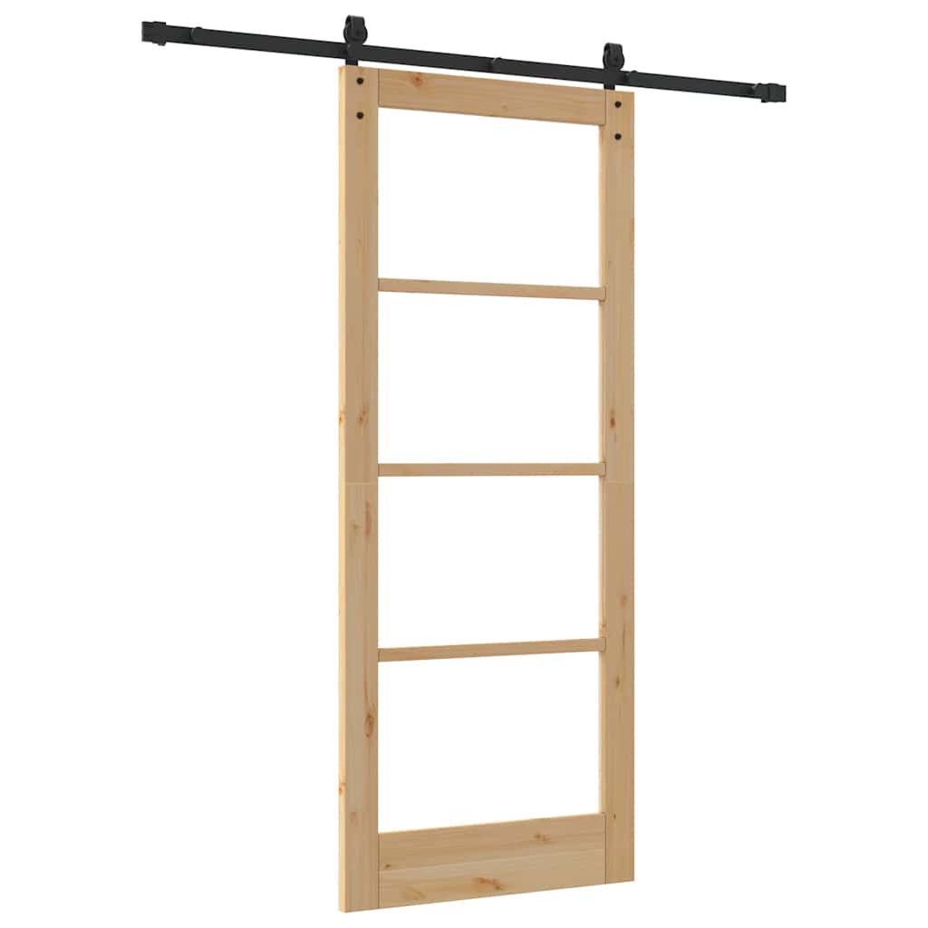 Sliding Door ORKDAL Brown 83 x 202 cm Solid Pine wood