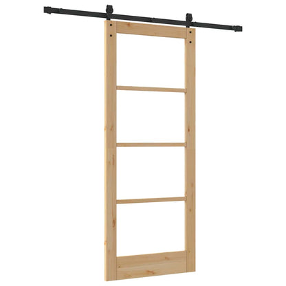 Sliding Door ORKDAL Brown 83 x 202 cm Solid Pine wood