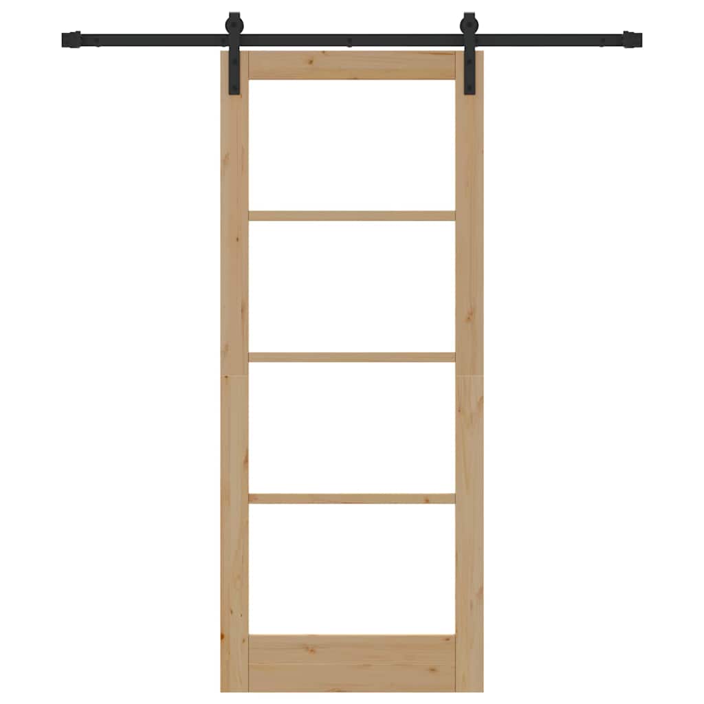 Sliding Door ORKDAL Brown 83 x 202 cm Solid Pine wood