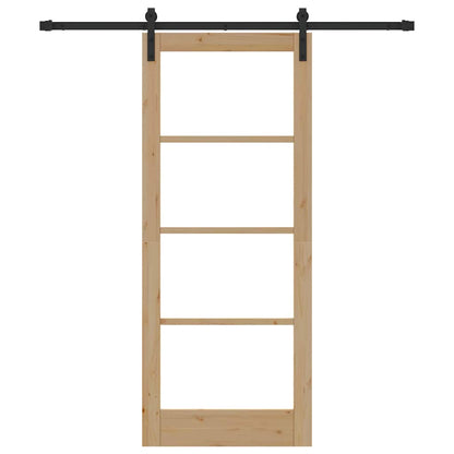 Sliding Door ORKDAL Brown 83 x 202 cm Solid Pine wood