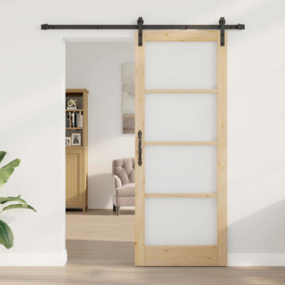 Sliding Door ORKDAL Brown 83 x 211 cm Solid Pine wood
