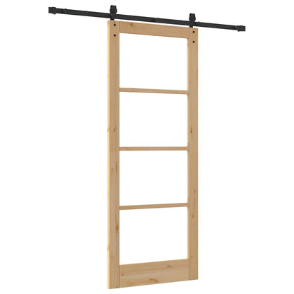 Sliding Door ORKDAL Brown 83 x 211 cm Solid Pine wood