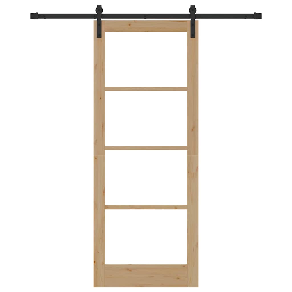 Sliding Door ORKDAL Brown 83 x 211 cm Solid Pine wood
