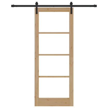 Sliding Door ORKDAL Brown 83 x 211 cm Solid Pine wood