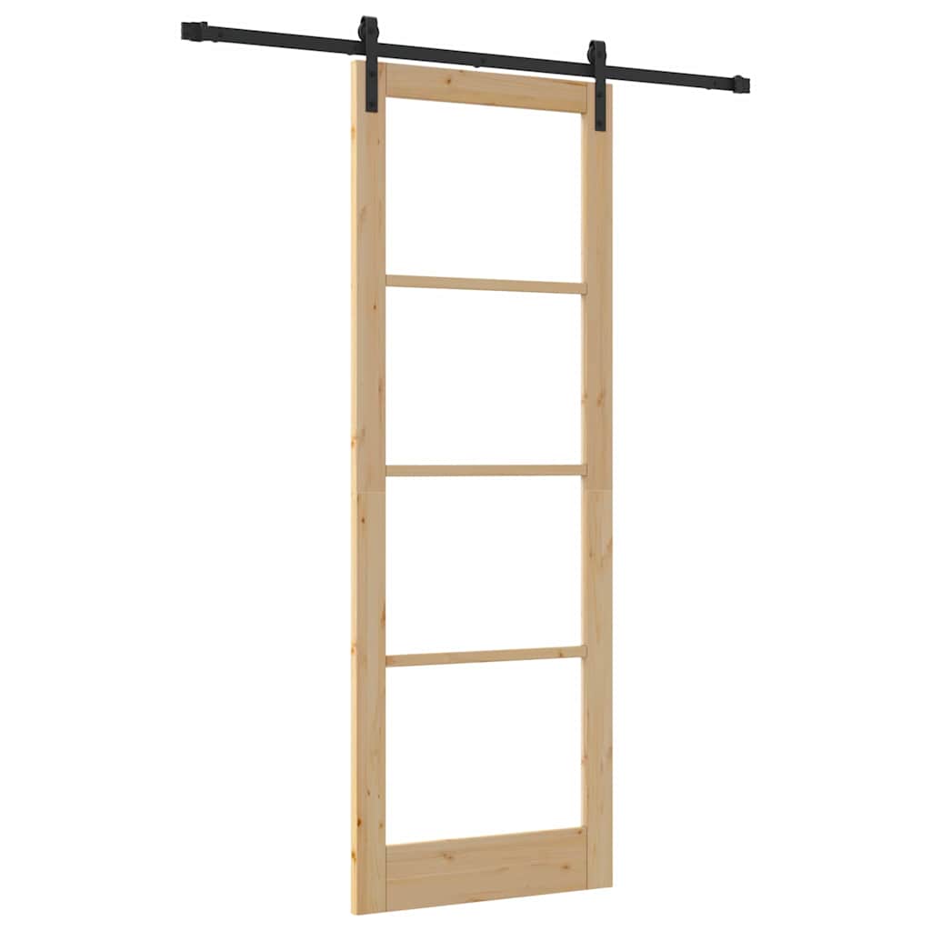 Sliding Door ORKDAL Brown 83 x 232 cm Solid Pine wood