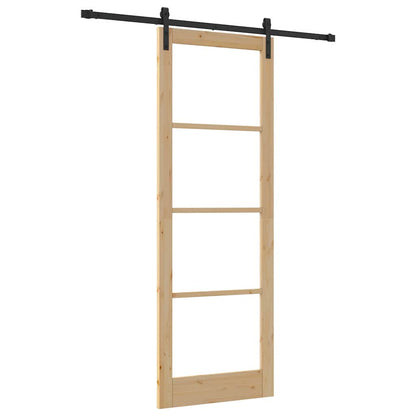 Sliding Door ORKDAL Brown 83 x 232 cm Solid Pine wood