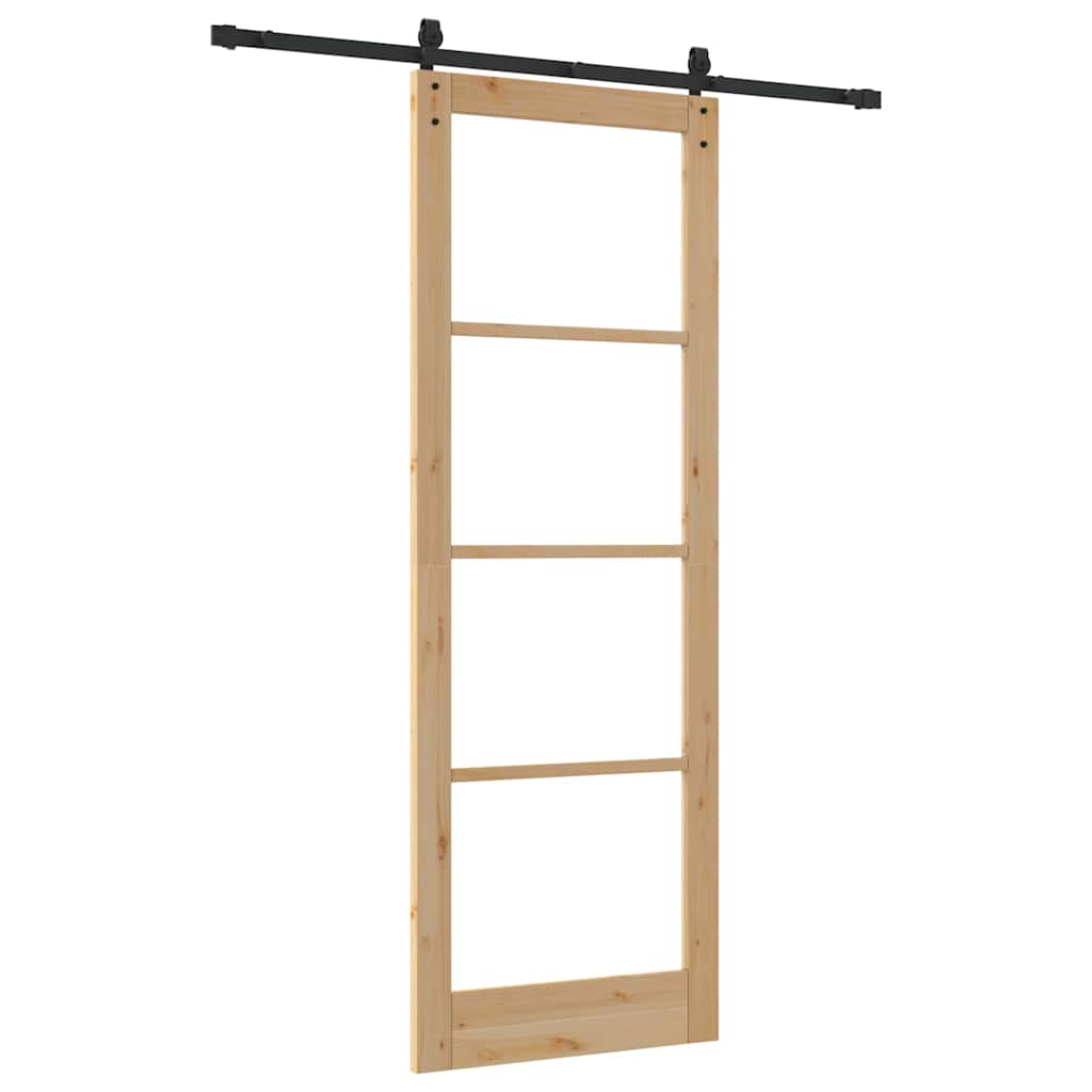 Sliding Door ORKDAL Brown 83 x 232 cm Solid Pine wood