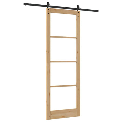 Sliding Door ORKDAL Brown 83 x 232 cm Solid Pine wood
