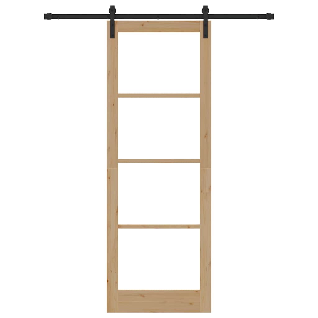 Sliding Door ORKDAL Brown 83 x 232 cm Solid Pine wood