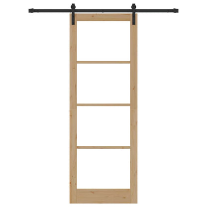 Sliding Door ORKDAL Brown 83 x 232 cm Solid Pine wood