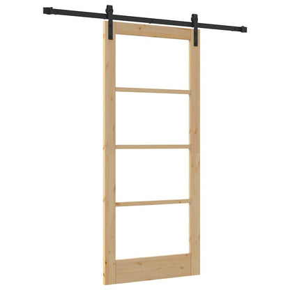 Sliding Door ORKDAL Brown 86 x 198.5 cm Solid Pine wood